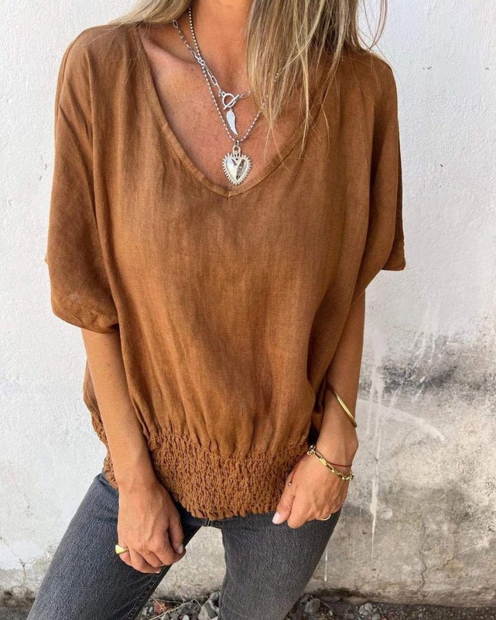 Joandra™  Relaxed V-neck Top